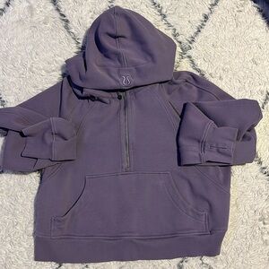 Purple scuba oversized Half zip